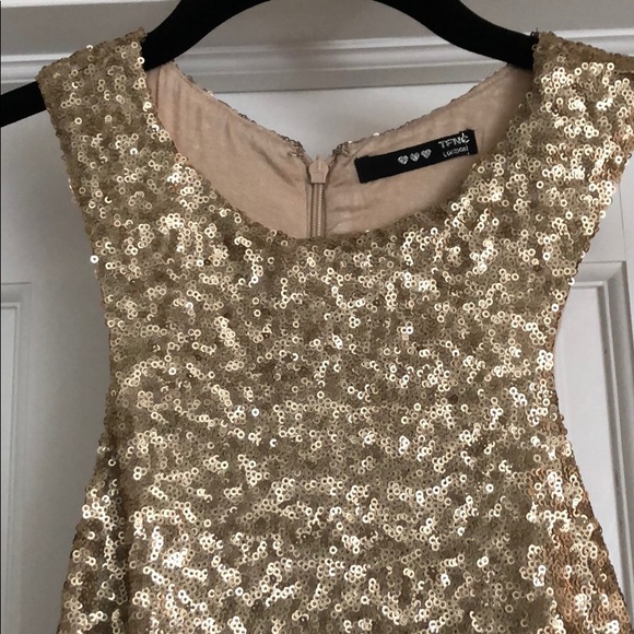 TFNC London gold beaded dress - Picture 2 of 4